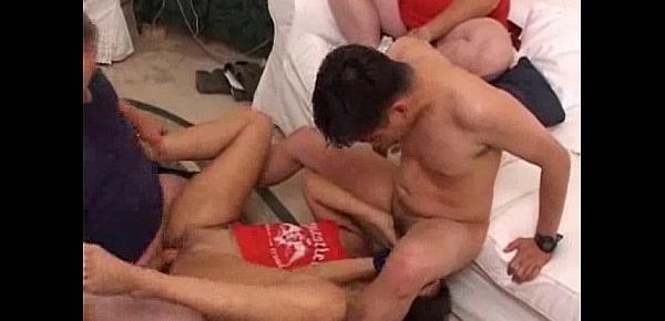  Wife gets totally wasted and gangbanged at a party